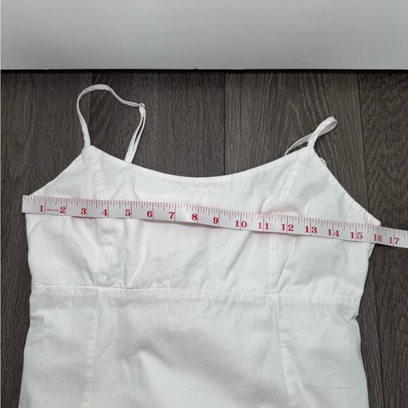 Brandy Melville White Maxi Double Line Dress One Size - Picture 9 of 9